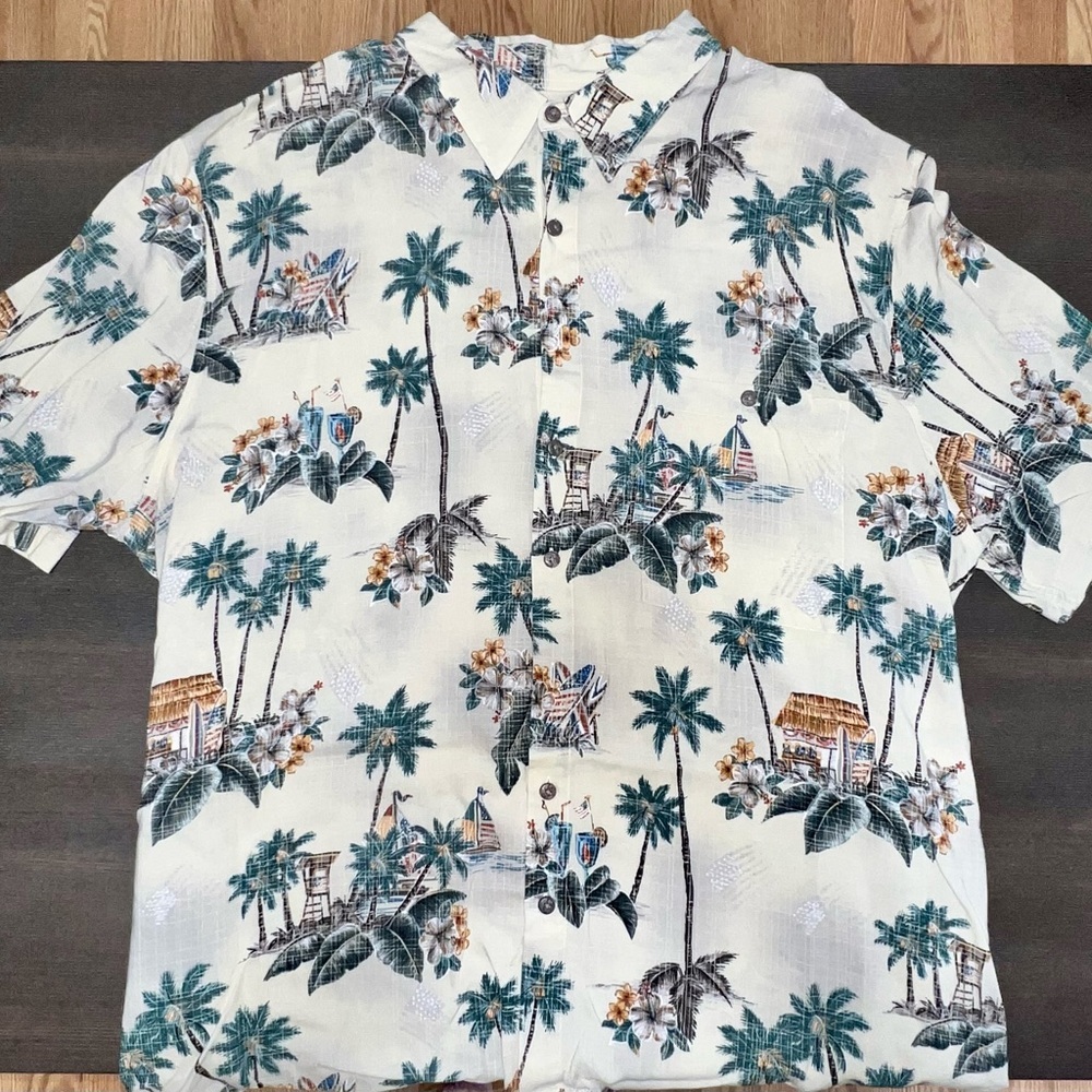 Batik Bay Tropical Hawaiian Button Down, Size XXLarge